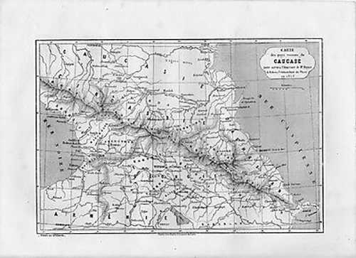 Caucaso, cartina del 1861

